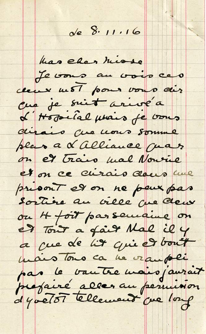 Letter from Ronard Adrieu